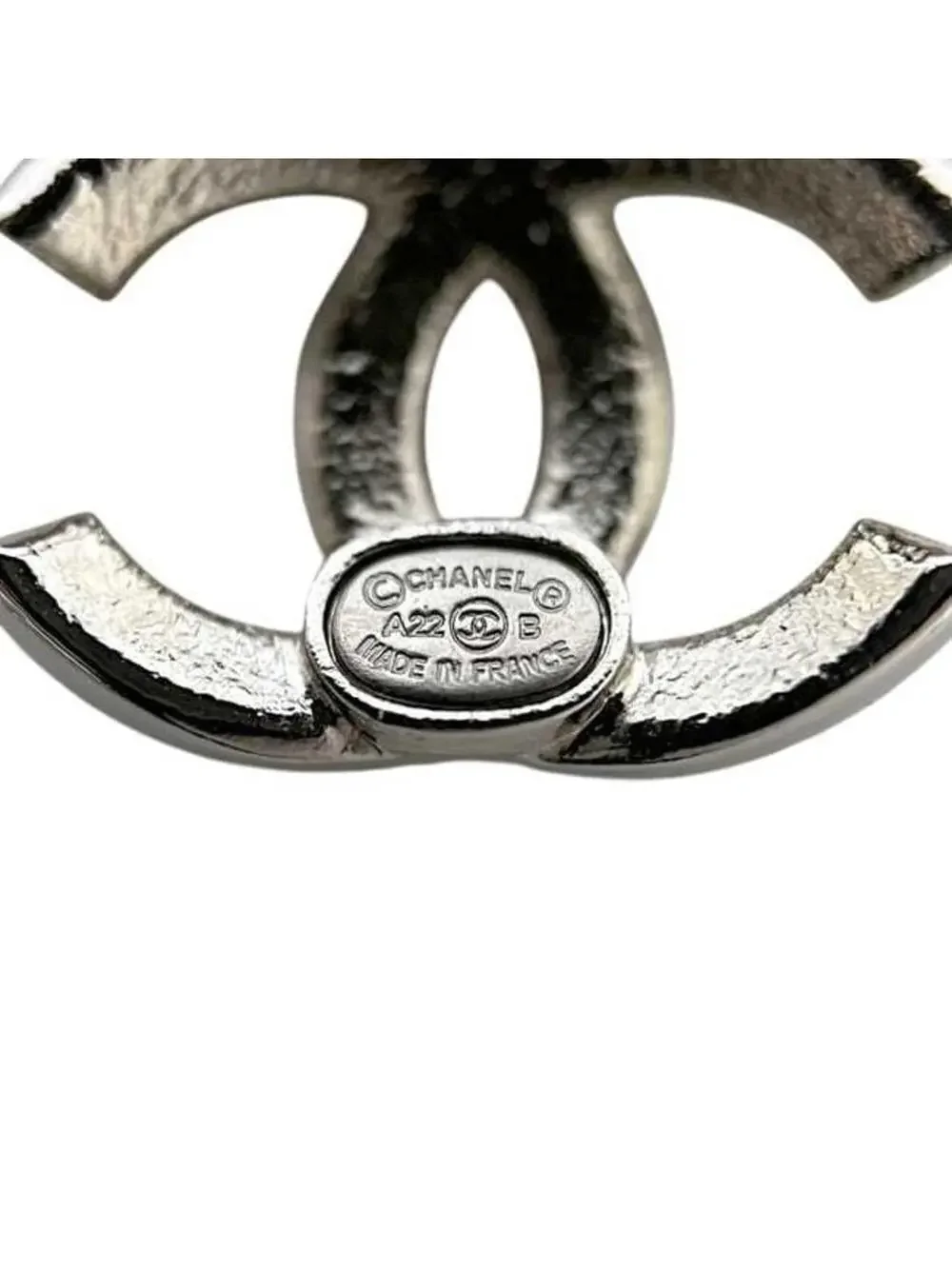 Chanel Cc Logo Earrings Silver-Tone #343282C11B